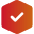 Orange checkbox with dark tick