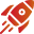 Rocket icon in red