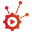 Red lightbulb and gear icon